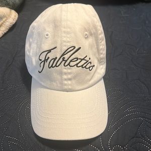 White Fabletics hat